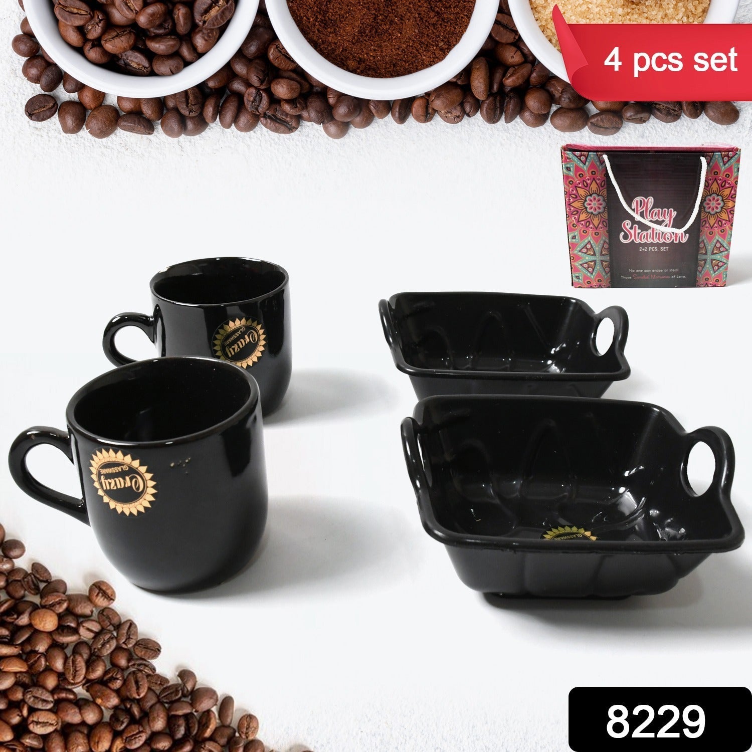 Play Station Ceramic Tea / cups / Mug Set With Handle Serving Bowl Milk Cup, Coffee Cup, Tea Cup, Breakfast Cup, Drinking Mug or Outdoor for Household, Gift for Birthday, Wedding Party (4 Pcs set) Play Station Ceramic Tea / cups / Mug Set With Handle Serving Bowl Milk Cup, Coffee Cup, Tea Cup, Breakfast Cup, Drinking Mug or Outdoor for Household, Gift for Birthday, Wedding Party (4 Pcs set)